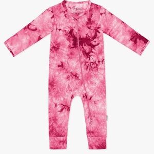Pink Tie-Dye Long Sleeve Romper